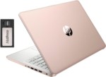 Stream 14" HD Brightview Laptop, Intel Celeron N4120, 16GB RAM, 288GB Storage (128GB Emmc + 160GB Docking Station Set), Intel UHD Graphics, 720P Webcam, Wi-Fi, 1 Year Office 365, Win 11 S, Gold