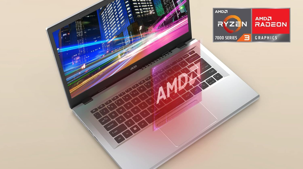 Aspire 3 A315-24P-R7VH Slim Laptop | 15.6" Full HD IPS Display | AMD Ryzen 3 7320U Quad-Core Processor | AMD Radeon Graphics | 8GB LPDDR5 | 128GB Nvme SSD | Wi-Fi 6 | Windows 11 Home in S Mode - Image 2