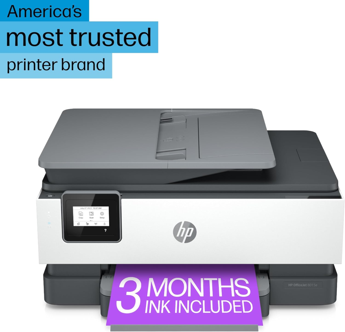 Officejet 8015E Wireless Color All-In-One Printer, 3 Months of Instant Ink Included - Image 3