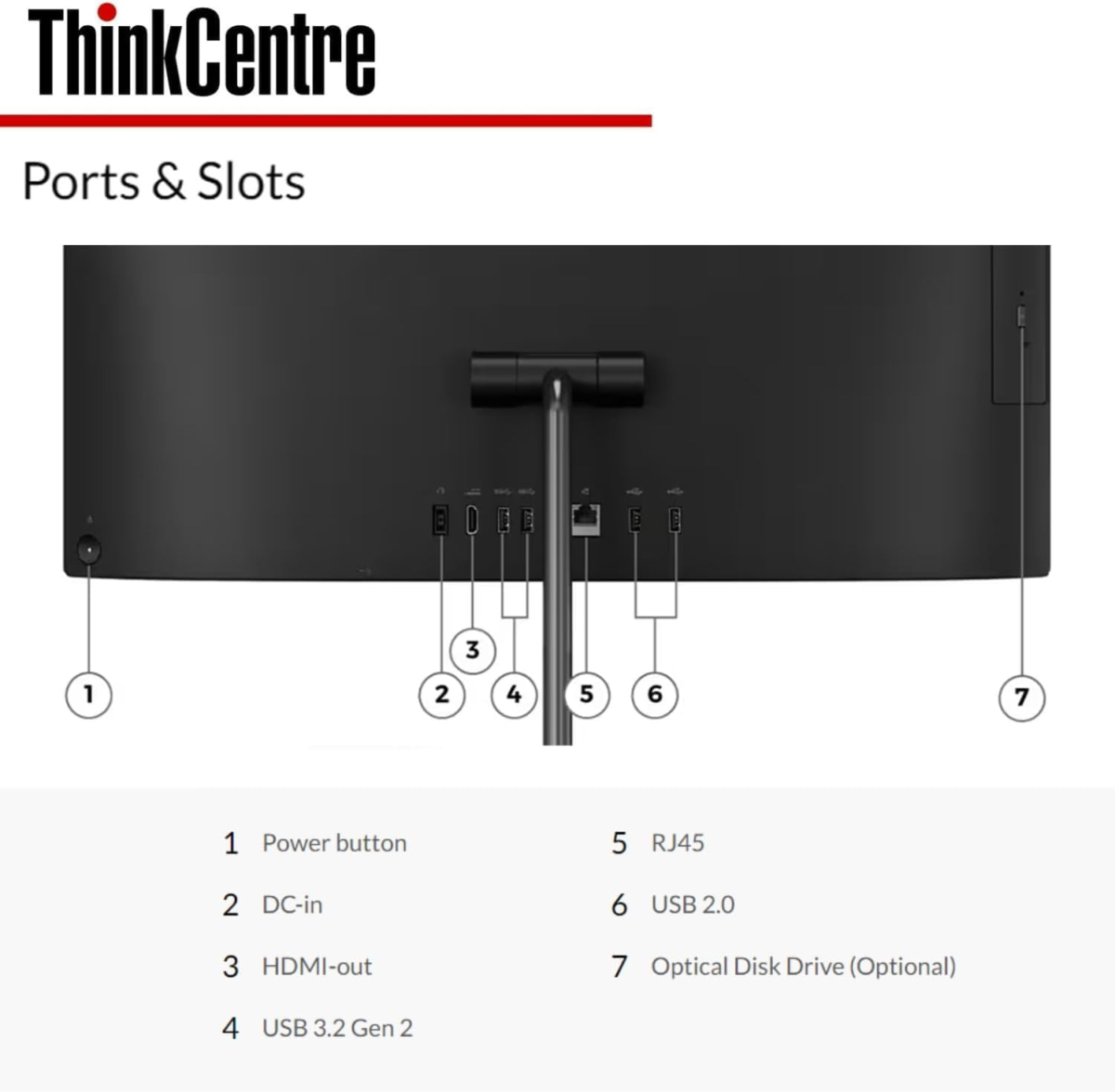 Thinkcentre All-In-One Business Computer, 23.8" FHD Display, 12Th Gen Intel 6-Core Processor, 16GB RAM, 512GB Pcie SSD, Wi-Fi, HDMI, Webcam, DVD-RW, Windows 11 Pro - Image 5