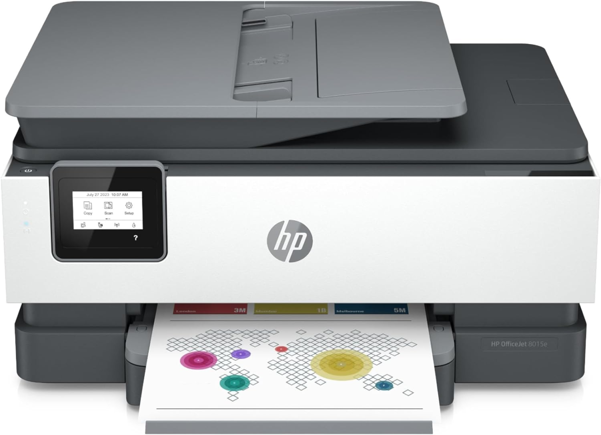 Officejet 8015E Wireless Color All-In-One Printer, 3 Months of Instant Ink Included - Image 1