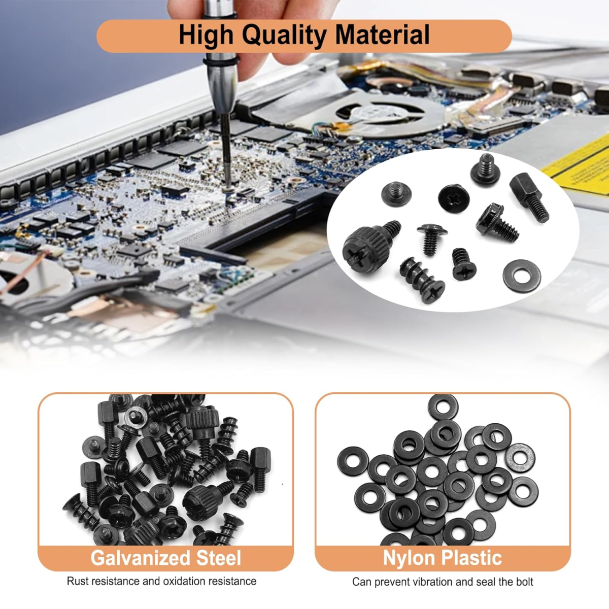 420PCS Computer Screw Kit, Motherboard Standoffs Assorted Screws for PC Case, HDD, SSD, Laptop, Fan, CD-ROM - for DIY PC Build Repair - Image 3