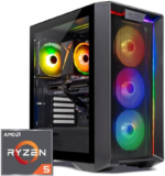 Skytech Nebula Gaming PC Desktop, Ryzen 5 5500 3.6 Ghz (4.2Ghz Turbo Boost), NVIDIA RTX 3050 8GB GDDR6, 500GB SSD, 16GB DDR4 RAM 3200, 650W Gold PSU, Wi-Fi, Win 11