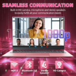 15.6 Inch Laptops, Laptop Computers Students Business with 36GB RAM 128GB EMMC+1024GB SSD, Celeron N5095 Quad-Core(Up to 2.9Ghz), 11 Home, Wifi 6, USB 3.2, HDMI, Type-C, 7000Mah Battery(Pink) - Image 5