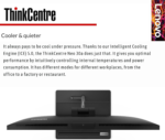 Thinkcentre All-In-One Business Computer, 23.8" FHD Display, 12Th Gen Intel 6-Core Processor, 16GB RAM, 512GB Pcie SSD, Wi-Fi, HDMI, Webcam, DVD-RW, Windows 11 Pro - Image 3