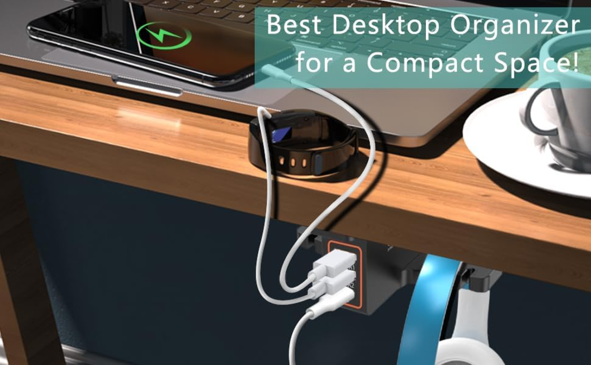 Headphone Stand with USB Charger under Desk Headset Holder Mount with 3 Port USB Charging Station (20W PD & QC3.0) and Iwatch Stand Smart Watch Charging Dock Dual Earphone Hanger Hook,Ul Tested - Image 8