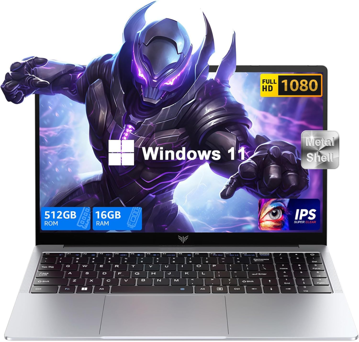 Laptop, Newest Windows 11 Laptop Computer,16Gb DDR4 512GB SSD Gaming Laptop, Quad-Core Processor, 15.6" IPS 1080P PC,180° Open Angle,Long Battery Life,Metal Shell,Wifi,Usb3.2, Type C - Image 1