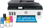 Smart -Tank plus 651 Wireless All-In-One Ink -Tank Printer, up to 2 Years of Ink in Bottles, Auto Document Feeder, Mobile Print, Scan, Copy, Works with Alexa (7XV38A)