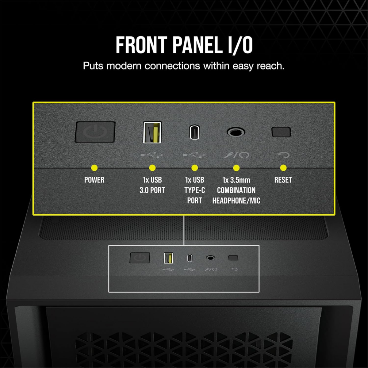 4000D AIRFLOW Tempered Glass Mid-Tower ATX Case - High-Airflow - Cable Management System - Spacious Interior - Two Included 120 Mm Fans - Black - Image 8