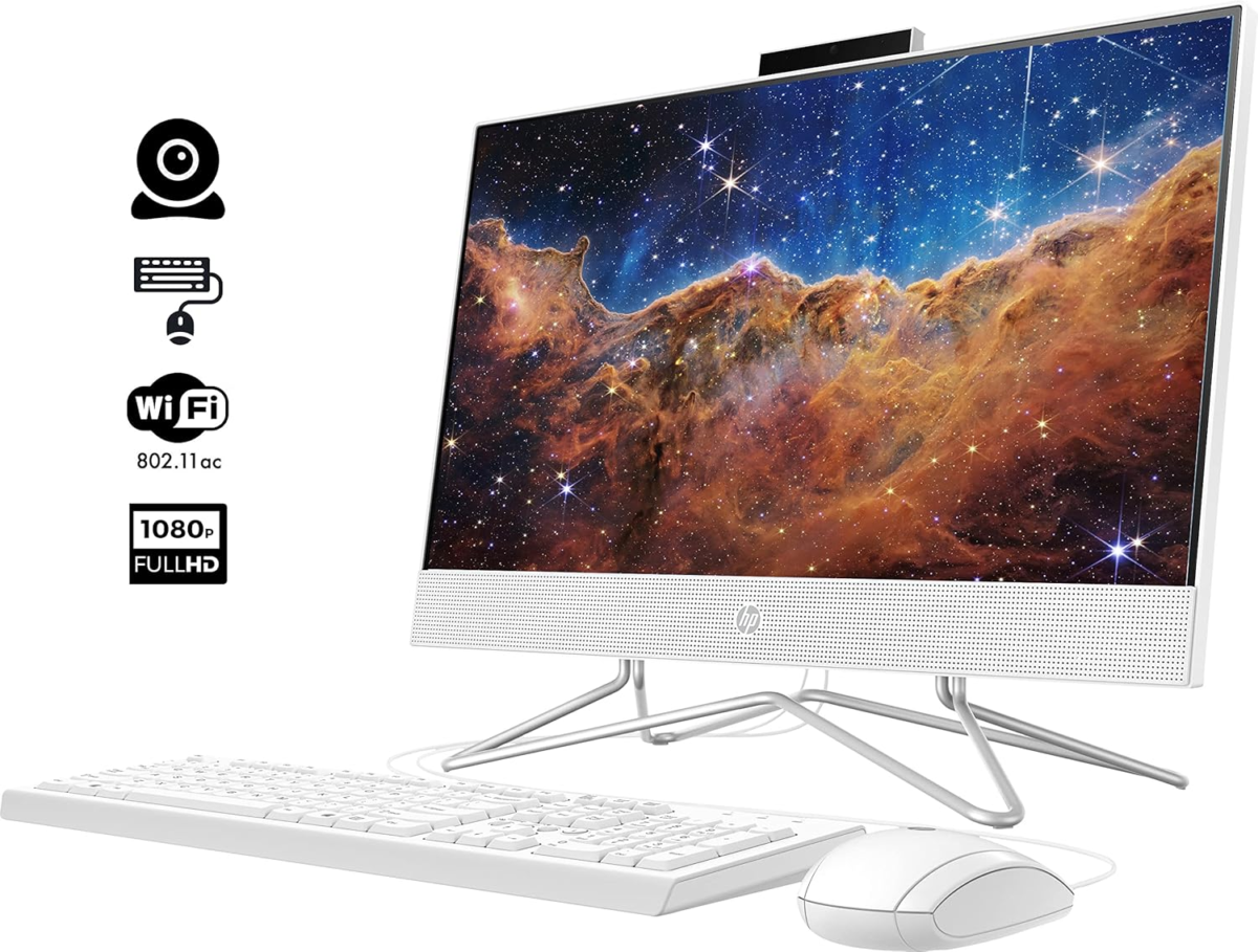 2022 Newest All-In-One Desktop, 21.5" FHD Display, Intel Celeron J4025 Processor, 8GB RAM, 256GB Pcie SSD, Webcam, Wifi, HDMI, RJ-45, Wired Keyboard&Mouse, Windows 11 Home, White - Image 4