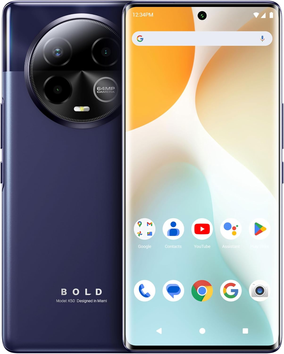 Bold K50 | 5G| 2024 | All-Day Battery | Unlocked | 6.7” FHD+ 3D AMOLED | 256/8GB | Triple 64MP Camera | US Version | US Warranty | Purple - Image 1