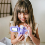 Kids Digital Camera & Video Camcorder, Unique Air-Plane Design with Silicone Wristband, Selfie Camera, 32GB Memory Card Included, Neck Strap Doubles as Charging and USB Cable - Model V - Image 3