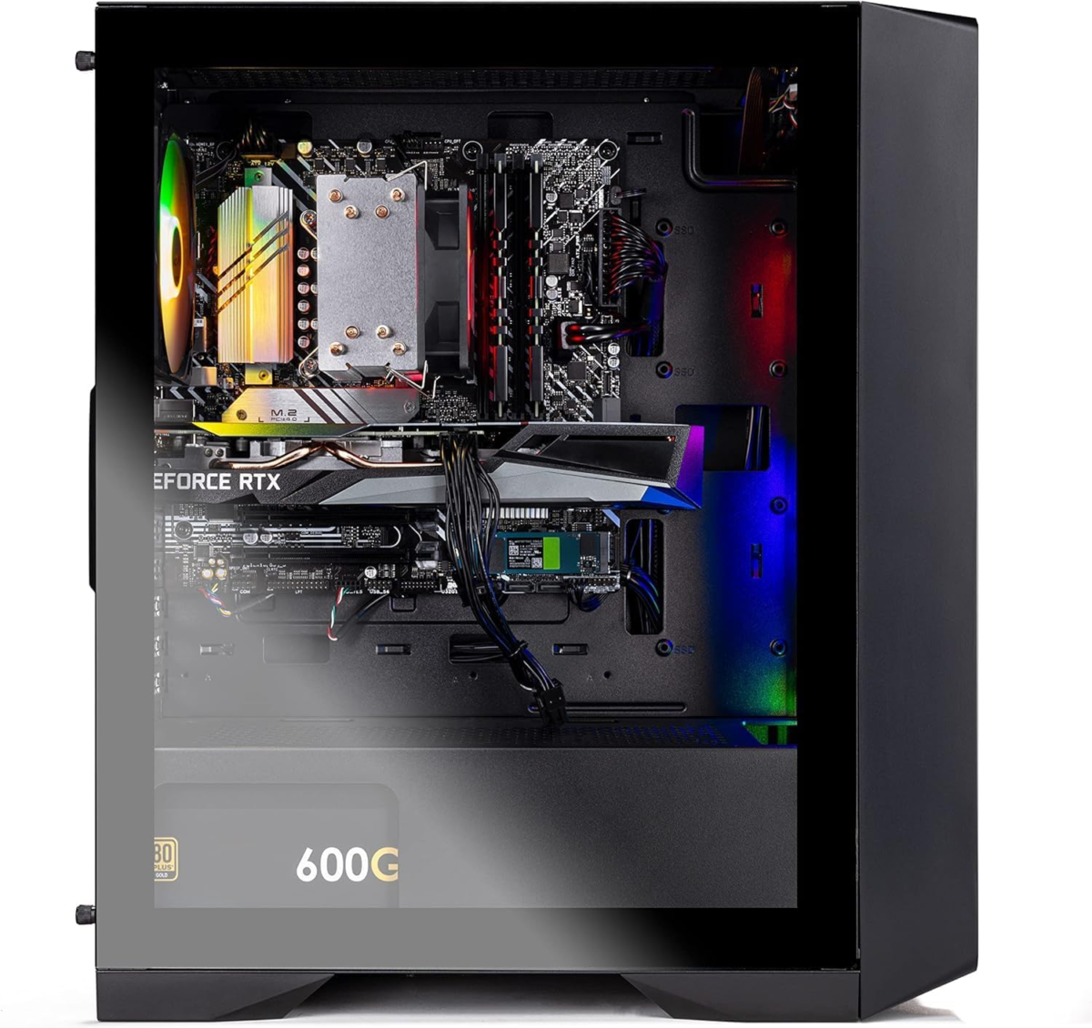 Skytech Nebula Gaming PC Desktop, Ryzen 5 5500 3.6 Ghz (4.2Ghz Turbo Boost), NVIDIA RTX 3050 8GB GDDR6, 500GB SSD, 16GB DDR4 RAM 3200, 650W Gold PSU, Wi-Fi, Win 11 - Image 2