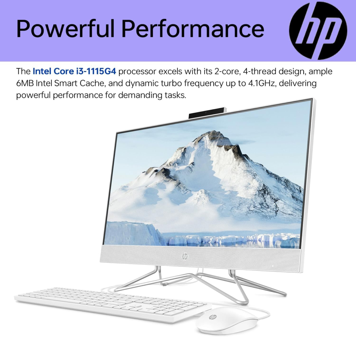 24 Newest Daily All-In-One, 23.8" FHD 1920 * 1080, Intel Core I3-1115G4, 16GB RAM, 1TB SSD, Wi-Fi, Wired KB & Mouse, SD Card Reader, Webcam, W11 Home, White Bundle with Adata 64GB USB Flash Drive - Image 3