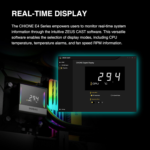 CHIONE E4 360Mm AIO CPU Liquid Cooler, Real-Time Digital Display Patented PWM Pump, Hidden Cable Design, ARGB PWM Fan W/Mb Sync, Intel LGA 1700/1200, AMD AM5/AM4, Black - Image 5