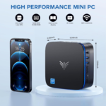 AK1 plus Mini PC, Desktop Computer 12Th N95(Up to 3.4Ghz) Mini PC 16GB RAM 512GB SSD, Micro PC Computer, Mini Tower PC Support 4K HDMI, Desktop PC with Dual Wifi, BT4.2 for Business Home Office - Image 2