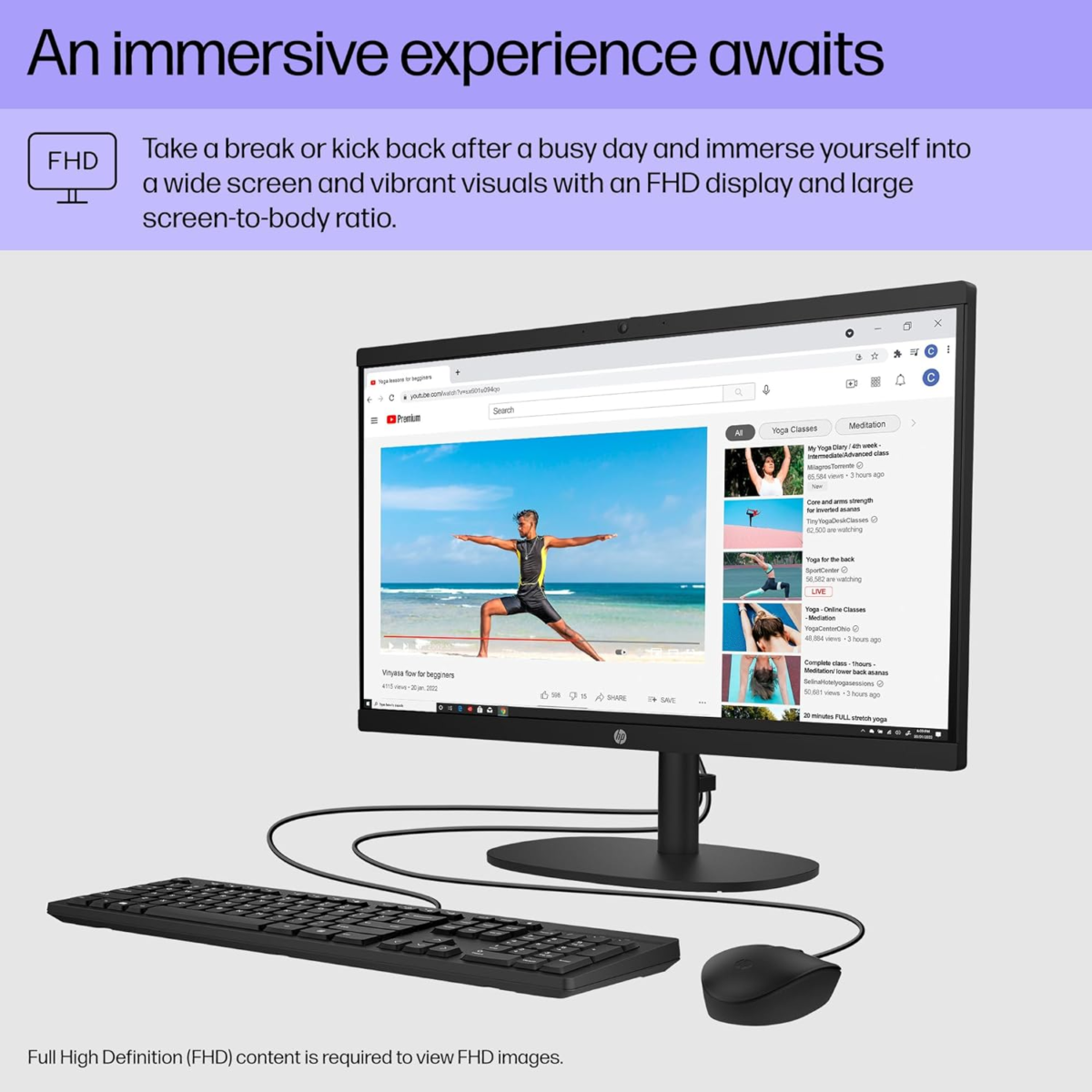 22 Inch All-In-One Desktop PC, FHD Display, Intel N200, 8 GB RAM, 512 GB SSD, Intel UHD Graphics, Windows 11 Home, 22-Dg0040 (2024) - Image 4
