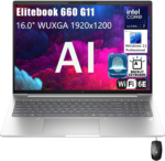 Elitebook 660 G11 16" FHD+ Business AI Laptop Computer, Intel Ultra 7 155U (Beat I7-1355U), 64GB DDR5 RAM, 2TB Pcie SSD, Wifi 6E, Backlit Keyboard, Fingerprint Reader, Windows 11 Pro, Venthear
