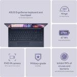Zenbook 15 Laptop, 15.6” FHD Display, AMD Ryzen 5 7535U CPU, AMD Radeon Graphics, 16GB RAM, 512GB SSD, Windows 11 Home, Ponder Blue, UM3504DA-AS54 - Image 4