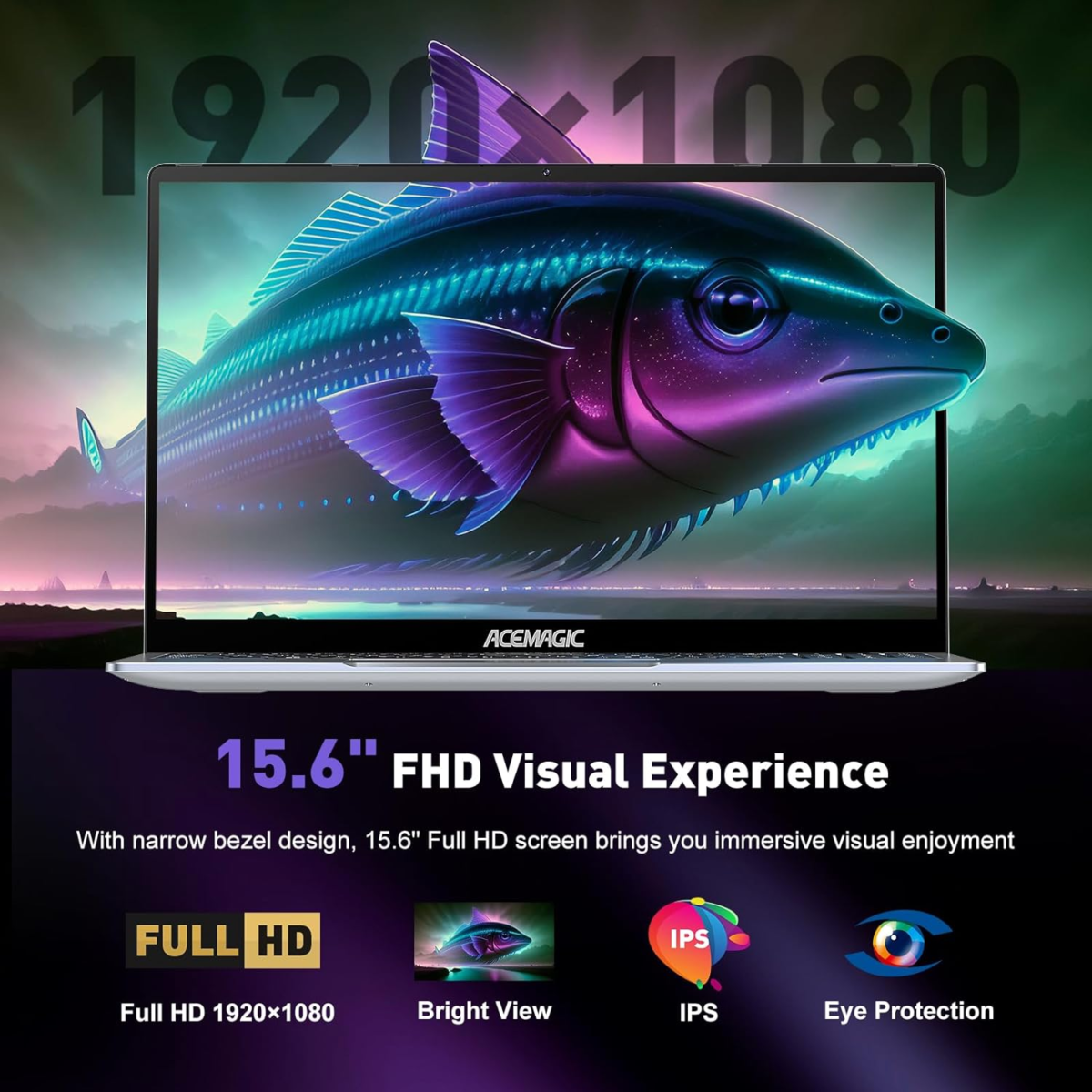Laptop, Newest Windows 11 Laptop Computer,16Gb DDR4 512GB SSD Gaming Laptop, Quad-Core Processor, 15.6" IPS 1080P PC,180° Open Angle,Long Battery Life,Metal Shell,Wifi,Usb3.2, Type C - Image 3