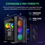 Skytech Nebula Gaming PC Desktop, Ryzen 5 5500 3.6 Ghz (4.2Ghz Turbo Boost), NVIDIA RTX 3050 8GB GDDR6, 500GB SSD, 16GB DDR4 RAM 3200, 650W Gold PSU, Wi-Fi, Win 11 - Image 8