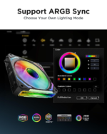 COSMIQ 120Mm PC RGB Fans Computer Case Fans, 5V 3-PIN Connector Daisy Chain PWM Cooling Fans with Controller for Cases CPU Liquid Coolers (Black COSMIQ Forward Fan, Black-3) - Image 3
