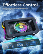 Laptop Fan Cooling Pad with High Effective Motor Cooler Fan, Gaming Full RGB Lighting Laptop Stand for 15-19 Inch Gamer PC Computers - Image 4
