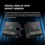 CHIONE E4 360Mm AIO CPU Liquid Cooler, Real-Time Digital Display Patented PWM Pump, Hidden Cable Design, ARGB PWM Fan W/Mb Sync, Intel LGA 1700/1200, AMD AM5/AM4, Black - Image 8