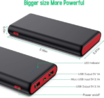 Portable Charger Power Bank 25800Mah,Ultra-High Capacity PD3.0 Fast Phone Charging with Newest Intelligent Controlling IC,3 USB Port External Cell Phone Battery Pack Compatible with Iphone,Android Etc - Image 3