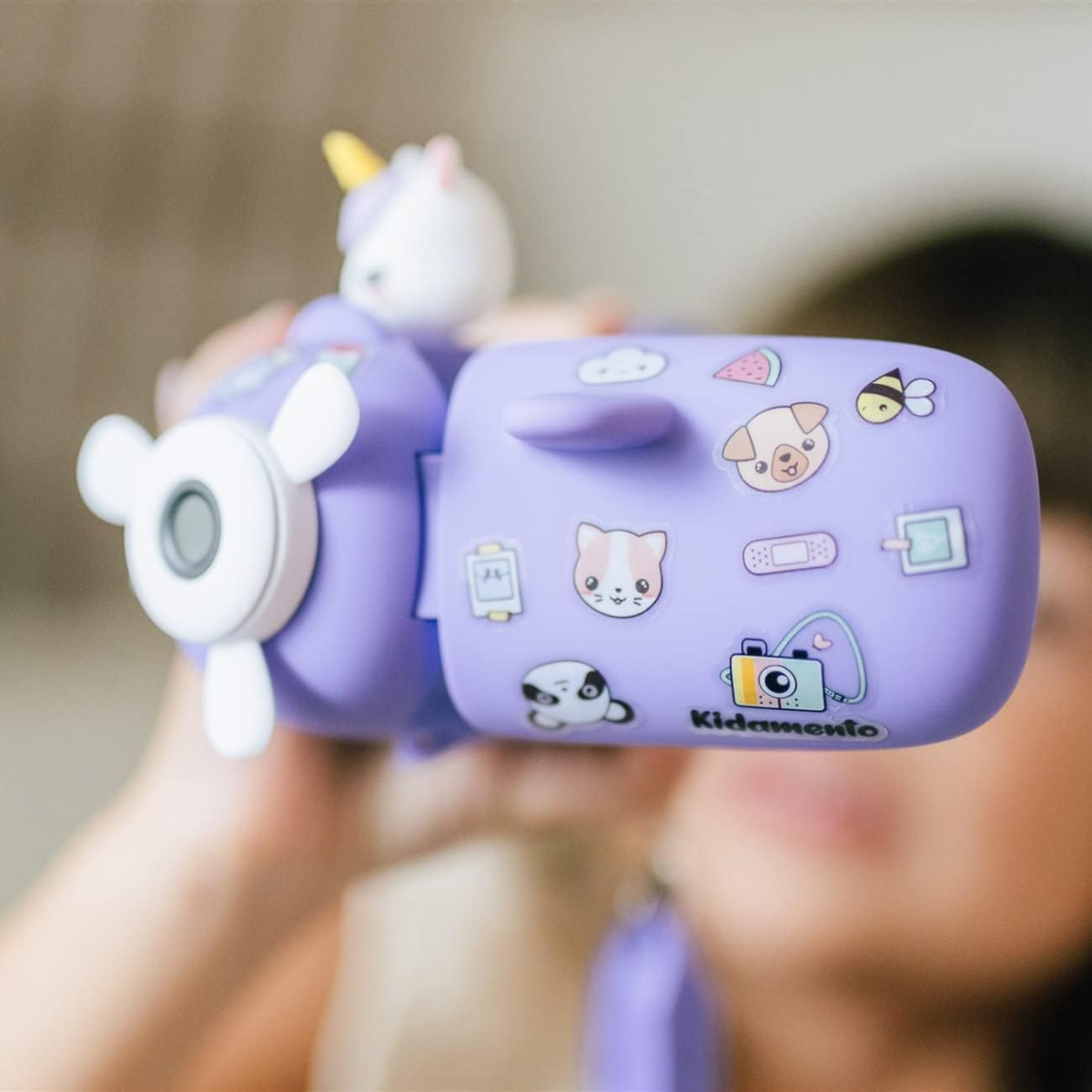 Kids Digital Camera & Video Camcorder, Unique Air-Plane Design with Silicone Wristband, Selfie Camera, 32GB Memory Card Included, Neck Strap Doubles as Charging and USB Cable - Model V - Image 8