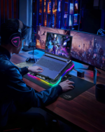 Laptop Fan Cooling Pad with High Effective Motor Cooler Fan, Gaming Full RGB Lighting Laptop Stand for 15-19 Inch Gamer PC Computers - Image 7