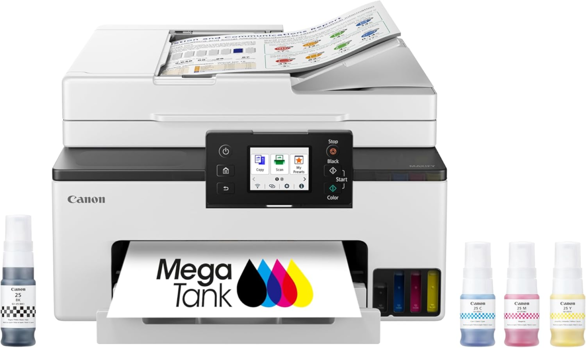 Megatank GX2020 All-In-One Wireless Supertank [Megatank] Printer | Print, Copy and Scan| Mobile Printing |2.7" LCD Color Touchscreen | Auto Document Feeder and Auto Duplex Printing - Image 1