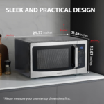 4-In-1 ML-EC42P(SS) Countertop Microwave Oven, Smart Sensor, Convection, Air Fryer Combo, Mute Function, Position Memory 13.6" Turntable, 1.5 Cu Ft, 1000W, Silver - Image 6