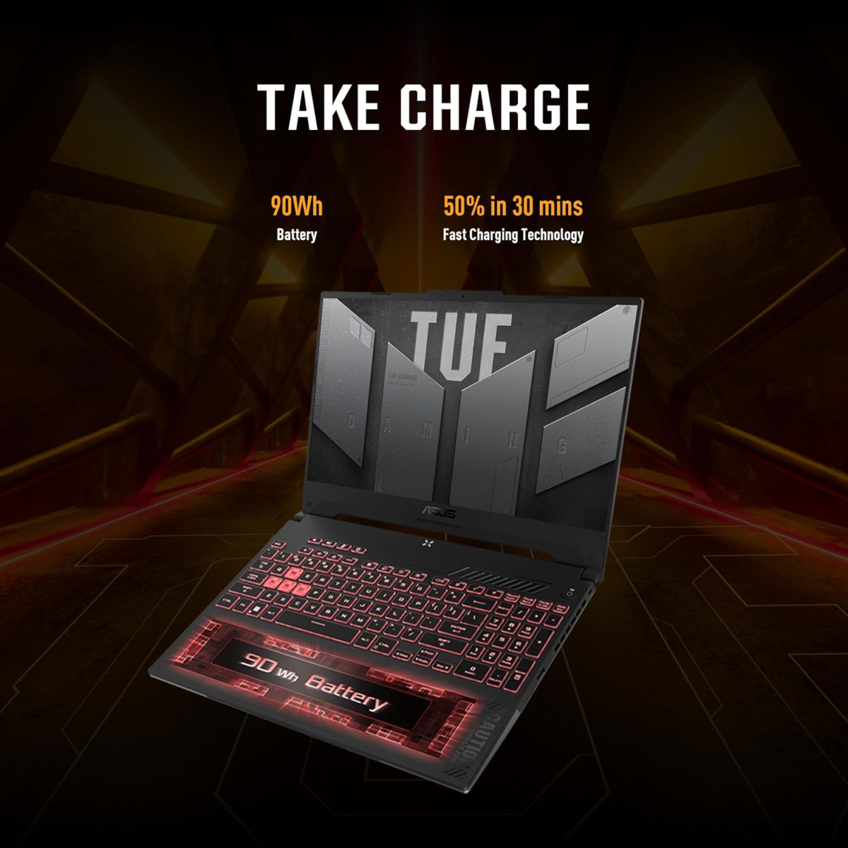TUF Gaming A15 Gaming Laptop, 15.6” FHD 144Hz, 100% Srgb Display, Geforce RTX 4050, AMD Ryzen 7 7435HS, 16GB DDR5, 512GB Pcie SSD, Wi-Fi 6, Windows 11, FA507NUR-AS73 - Image 7
