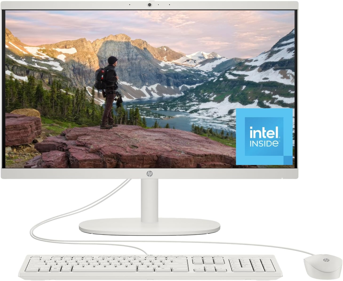 22 Inch All-In-One Desktop PC, FHD Display, Intel N200, 8 GB RAM, 256 GB SSD, Intel UHD Graphics, Windows 11 Home, 22-Dg0012 (2024) - Image 1