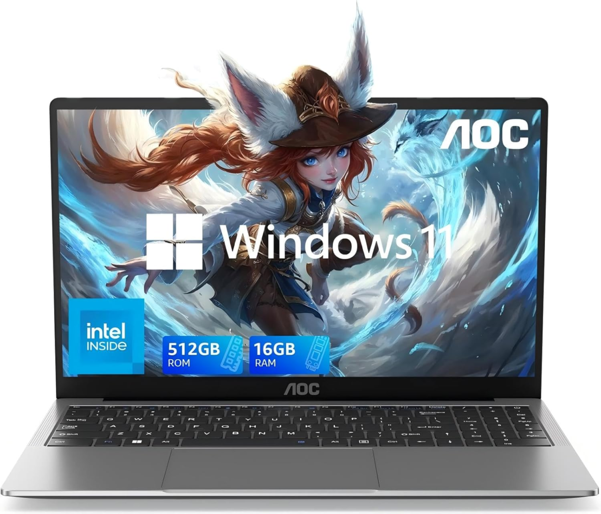 Newest 15.6" Laptop, Intel Quad-Core Processor (Up to 3.6Ghz), 16GB RAM, 512GB SSD, Windows 11 Laptops Computer, FHD Screen, Webcam, Light&Thin, Metal Shell, HDMI, Type-C, USB3.2 (2024 Flagship) - Image 1