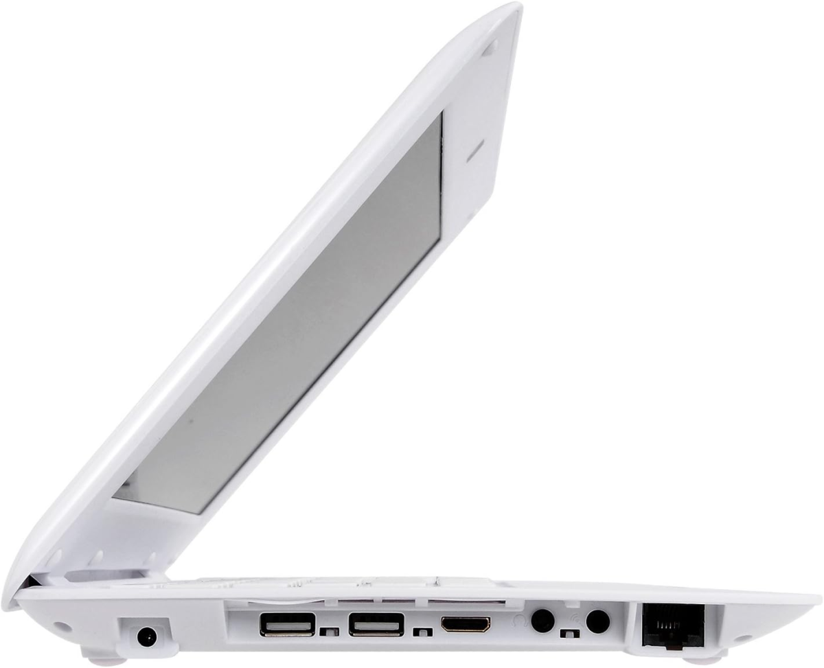 10.1 Inch Portable 8GB Computer Laptop PC Quad Core Android 6.0 Mini Netbook Slim and Lightweight Notebook Webcam Netflix Youtube Player Flash (White) - Image 5