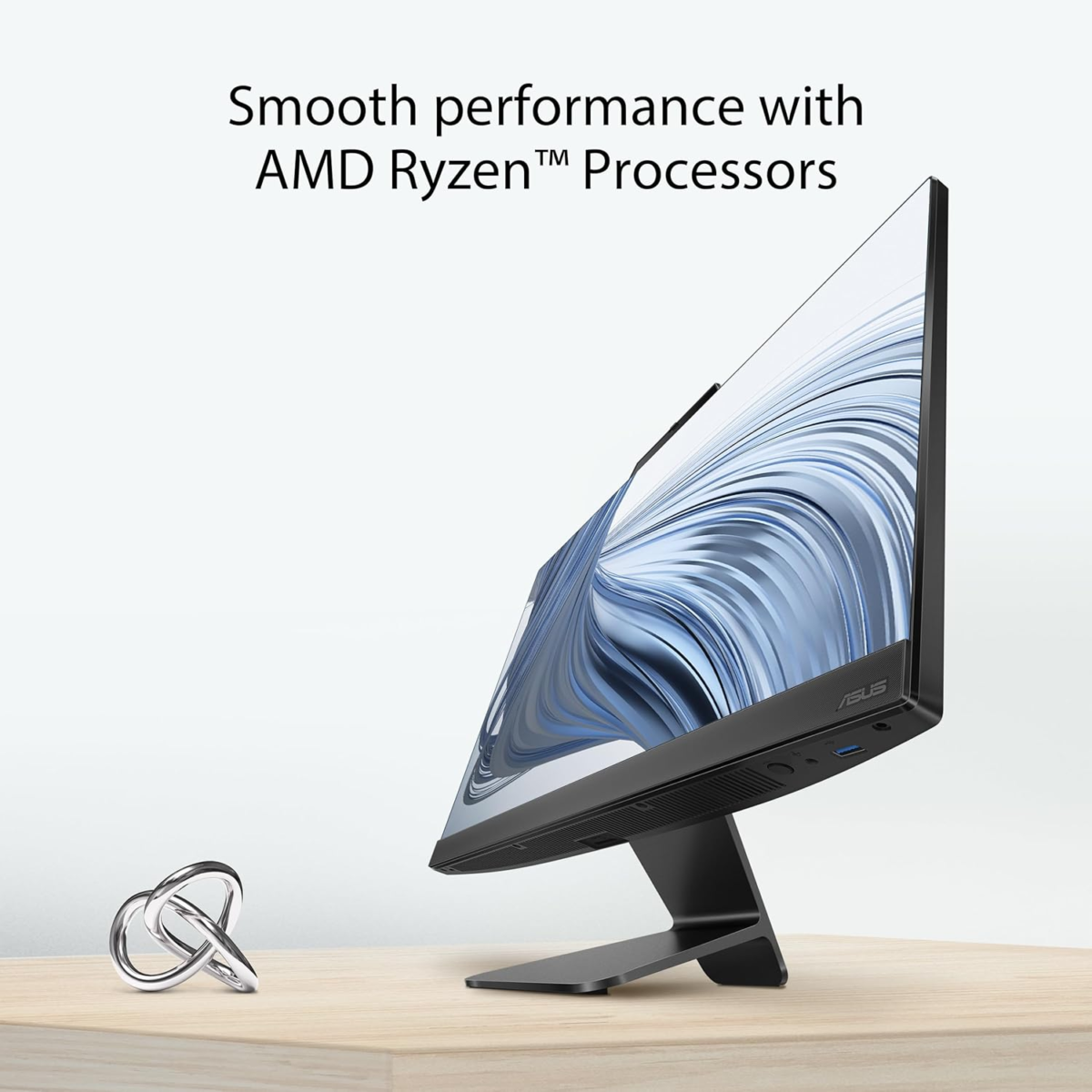 M3402 All-In-One, 23.8” FHD Display, AMD Ryzen™ 3 7320U Processor, 8GB RAM, 512GB SSD, Windows 11 Home, Kensington Lock, Black, M3402WFA-PB303 - Image 3