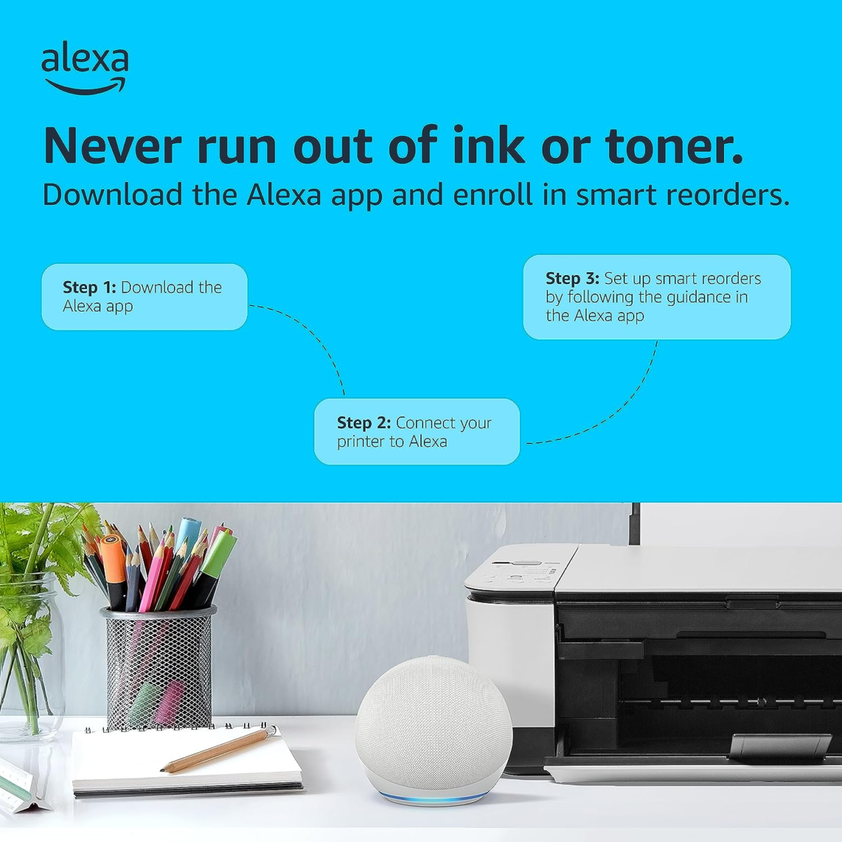 PIXMA Tr8620A - All-In-One Printer Home Office|Copier|Scanner|Fax|Auto Document Feeder | Photo, Document | Airprint (R), Android, Black, Works with Alexa - Image 10