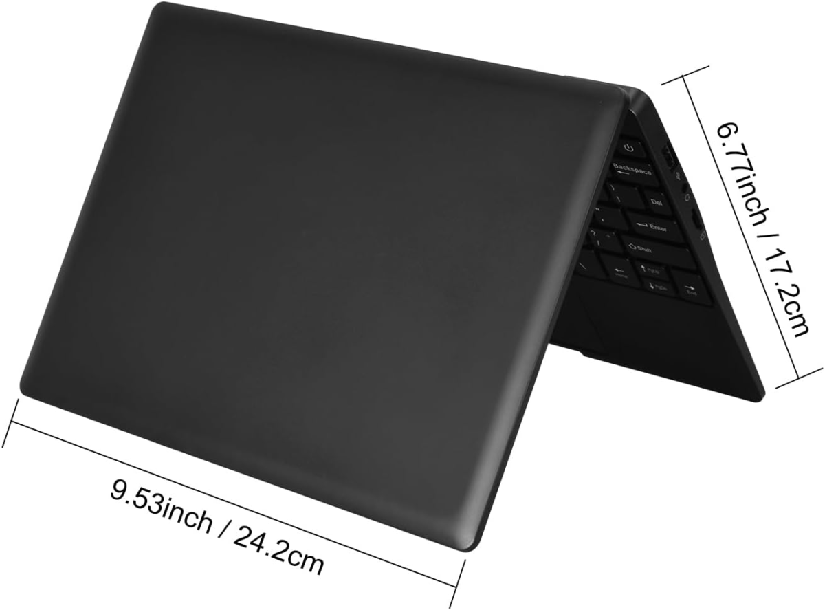 10.1Inch Lapttop,Quad-Core Processor with Android 12.0 OS, 2GB RAM,64GB EMMC, Built-In Camera, Wifi,Usb Interface, Tpye-C Charging for Learning and Entertainment (Black 2GB+64GB) - Image 4