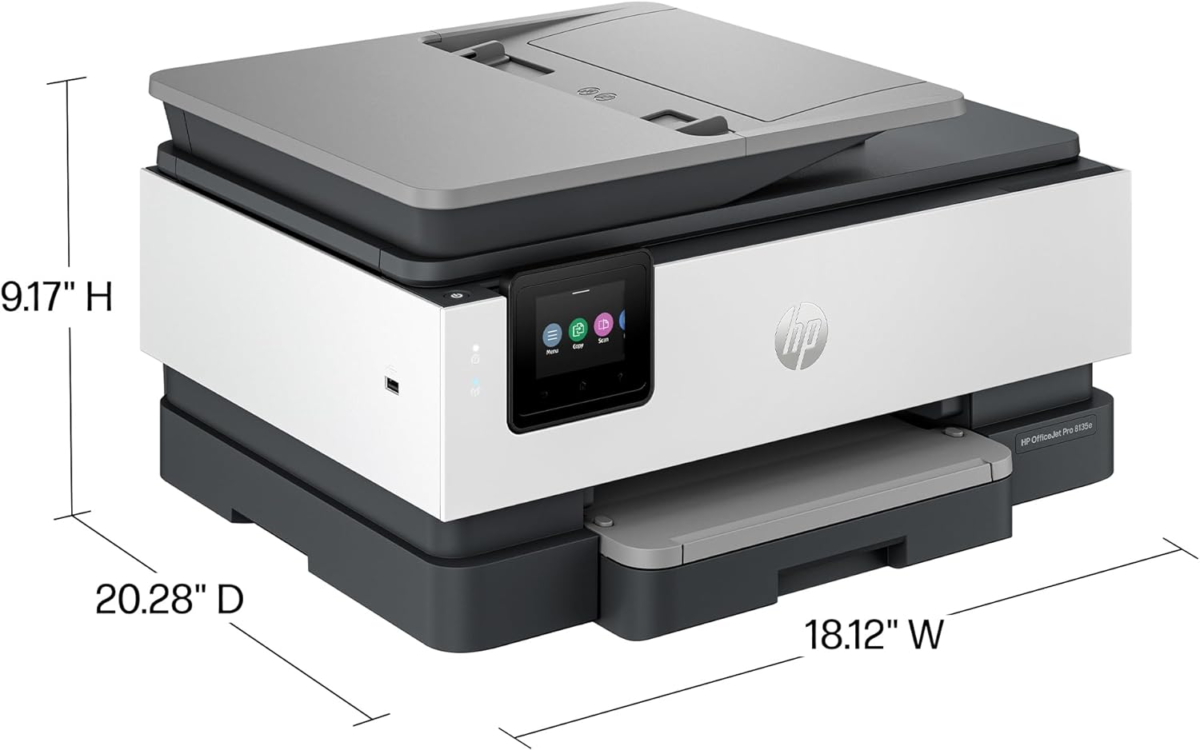 Officejet Pro 8135E Wireless All-In-One Color Inkjet Printer, Print, Scan, Copy, Fax, ADF, Duplex Printing, Best-For-Home Office, 3 Months of Ink Included (40Q35A) - Image 5