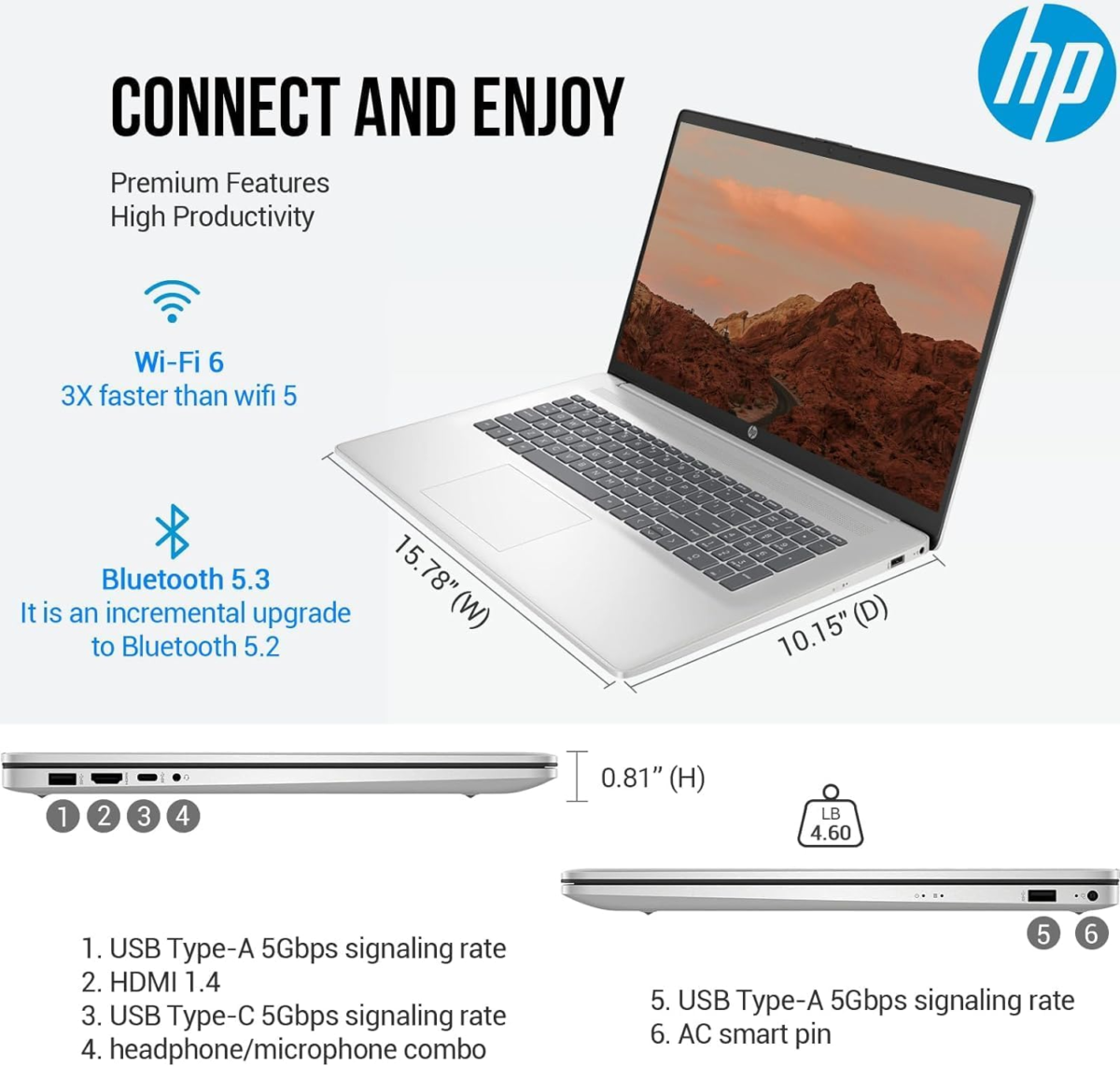 Ultrabook 17.3" FHD (1920 X 1080) Laptop | Newest Intel Core 5 Processor (10 Core)| 32GB RAM | 1TB SSD (512GB SSD + 500GB External) | HDMI | Upto 12 Hours Battery Life | Win 11 - Image 7