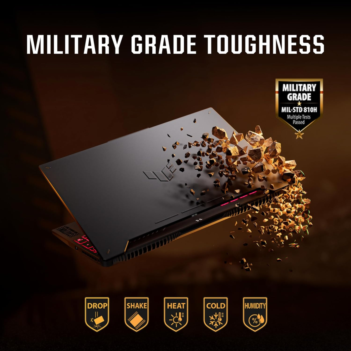 TUF Gaming A15 Gaming Laptop, 15.6” FHD 144Hz, 100% Srgb Display, Geforce RTX 4050, AMD Ryzen 7 7435HS, 16GB DDR5, 512GB Pcie SSD, Wi-Fi 6, Windows 11, FA507NUR-AS73 - Image 8