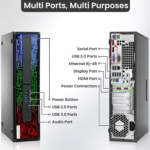 HP G2 RGB Gaming PC Desktop – Intel I5 6Th Gen Processor, 16GB DDR4 Ram, 512GB SSD, AMD Radeon RX 550 DDR5, New 24 Inch Monitor, Windows 10 Pro – Computer Tower for PC Gamer (Renewed) - Image 2