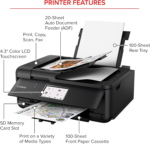 PIXMA Tr8620A - All-In-One Printer Home Office|Copier|Scanner|Fax|Auto Document Feeder | Photo, Document | Airprint (R), Android, Black, Works with Alexa - Image 2