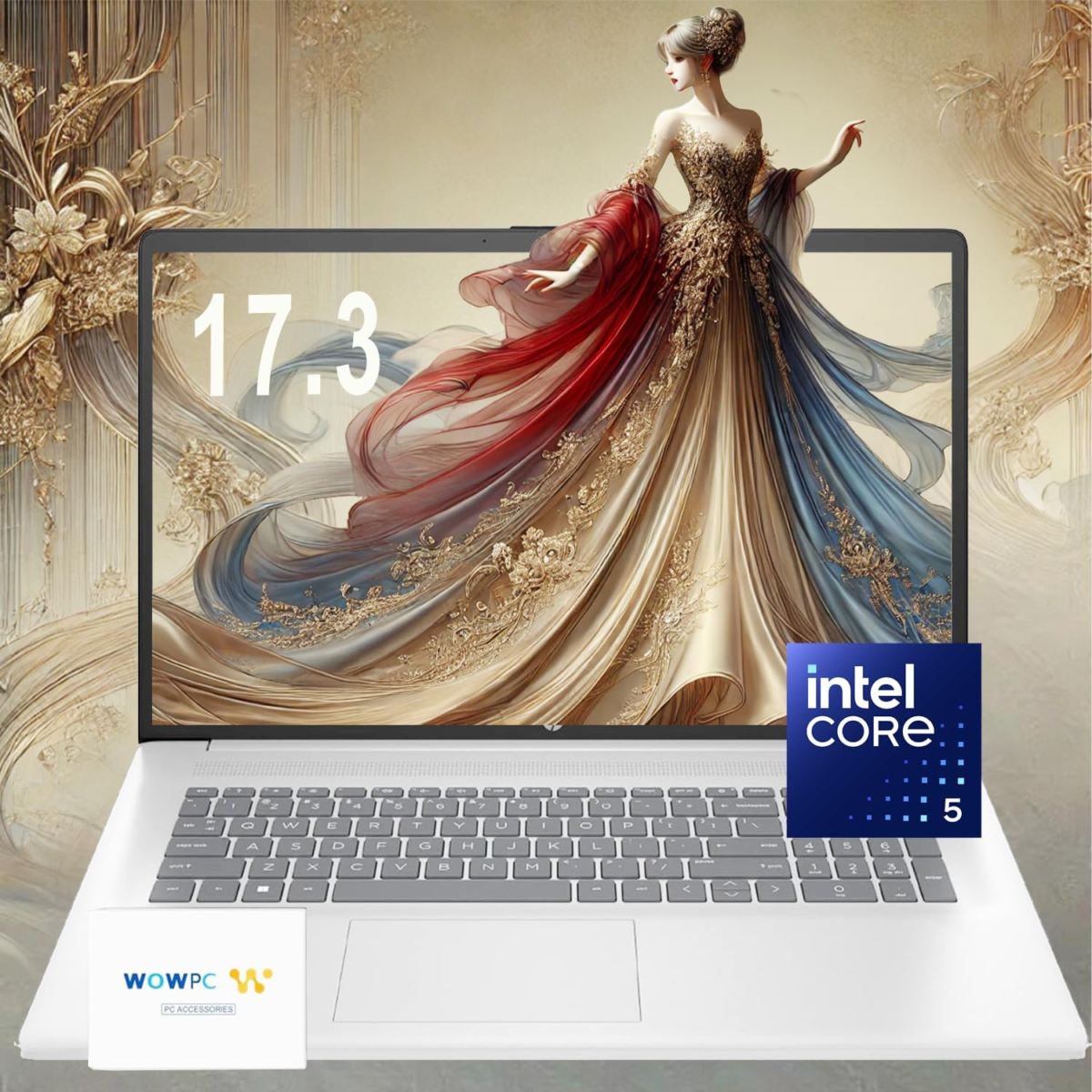Ultrabook 17.3" FHD (1920 X 1080) Laptop | Newest Intel Core 5 Processor (10 Core)| 32GB RAM | 1TB SSD (512GB SSD + 500GB External) | HDMI | Upto 12 Hours Battery Life | Win 11 - Image 1