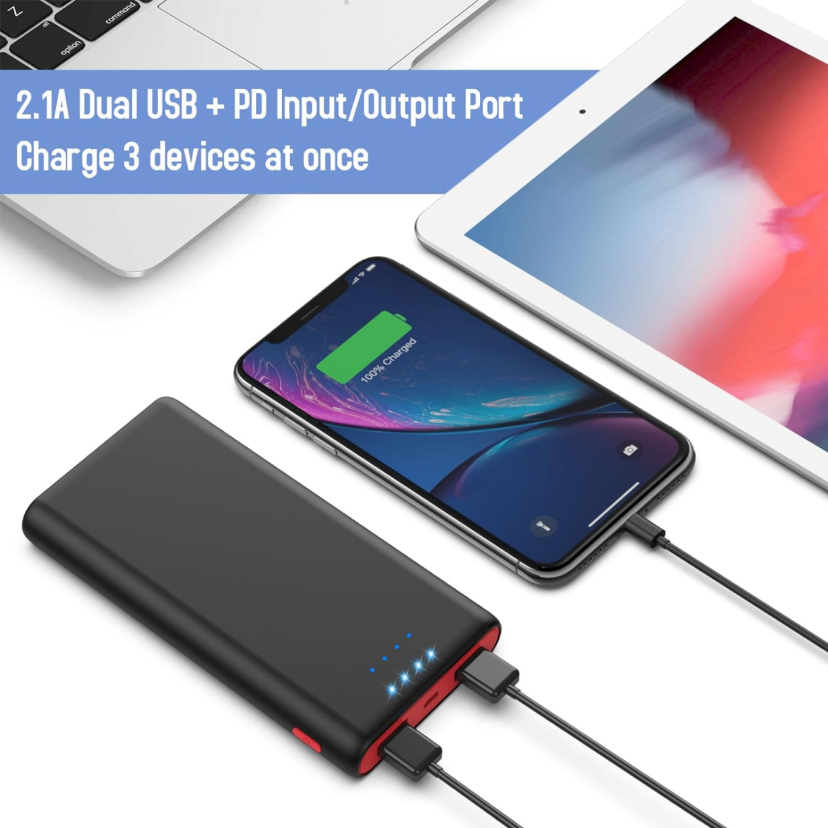 Portable Charger Power Bank 25800Mah,Ultra-High Capacity PD3.0 Fast Phone Charging with Newest Intelligent Controlling IC,3 USB Port External Cell Phone Battery Pack Compatible with Iphone,Android Etc - Image 8