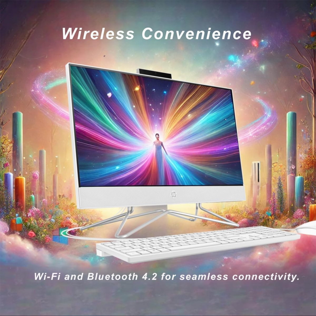 22 Inch All-In-One Desktop PC • 2024 Latest Model • Microsoft Office Trial • FHD Display • 32GB RAM • 1TB Storage (512GB SSD + 512GB External HD) • Intel Celeron CPU • W/Wowpc Bundle • Win 11 Pro - Image 6
