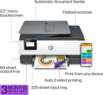 Officejet 8015E Wireless Color All-In-One Printer, 3 Months of Instant Ink Included - Image 4